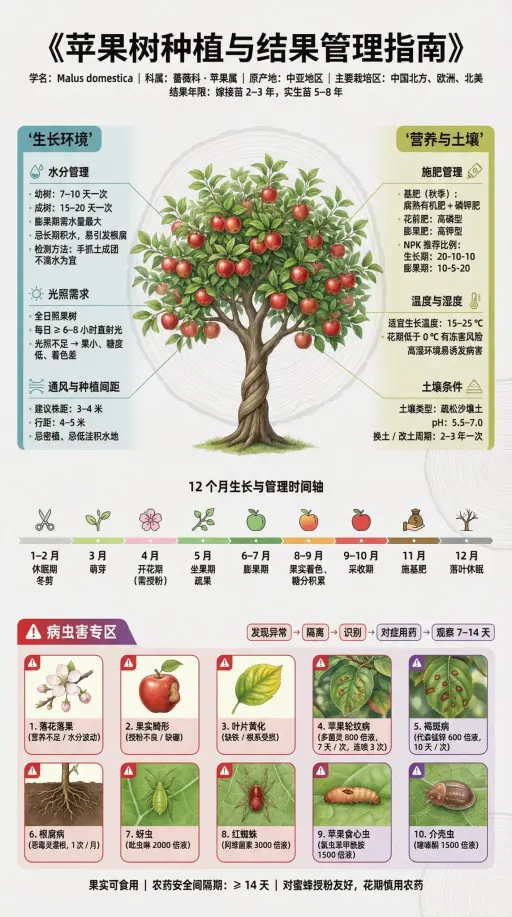 Fruit Tree Cultivation Science Poster | 3:4 Vertical | Museum-Level Information...
