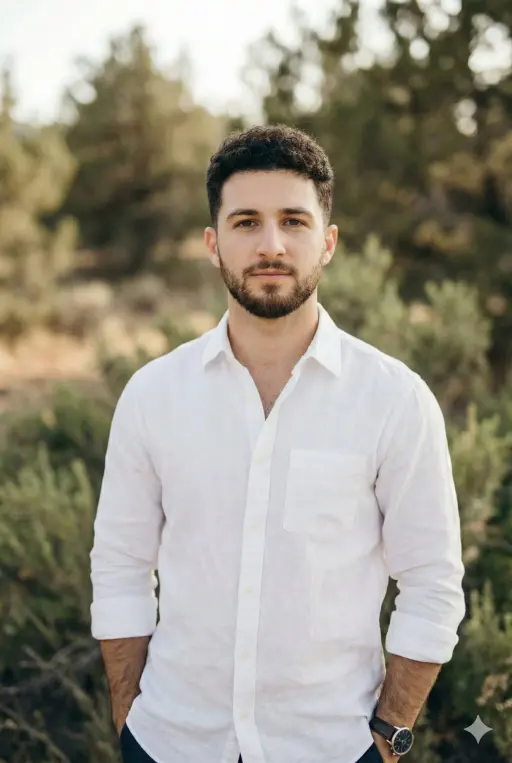 { "scene_type": "outdoor portrait", "composition": { "framing": "medium shot", "...