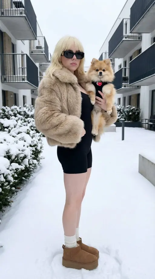 { "title": "Winter Lifestyle Fashion Photograph", "description": "An ultra-reali...