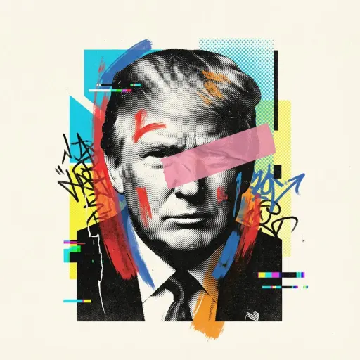 [PERSON \ BRAND] visualizzato come il capolavoro centrale di un collage surreali...