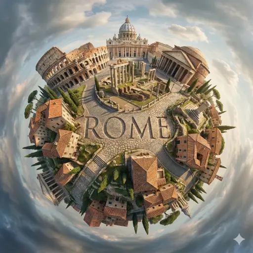 ```json { "items": [ { "prompt": "Crea un panorama sferico surreale e iperrealis...