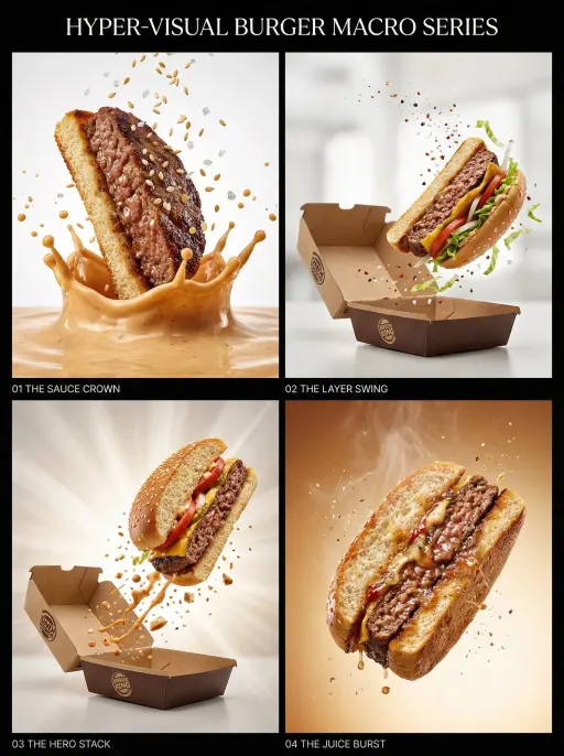 { "project": { "title": "Hyper-Visual Burger Macro Series", "version": "2.0_Stru...