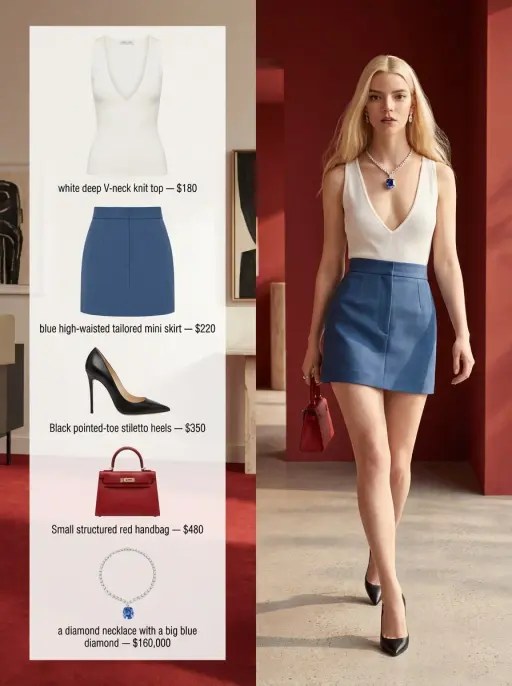 { "items": [ { "prompt": "Un'immagine di moda editoriale raffinata con proporzio...