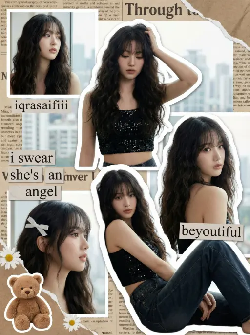{ "art_style_description": { "type": "Digital Scrapbook / Fan-Edit Collage.", "a...