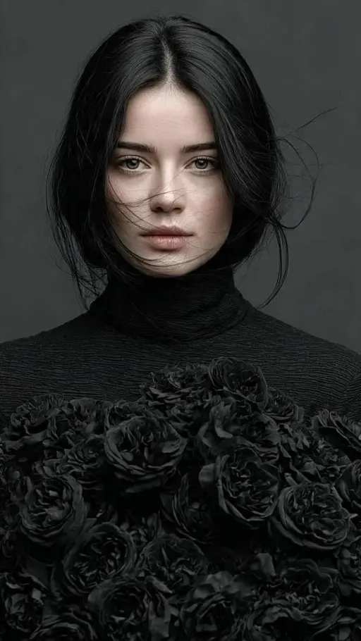 { "Objective": "Create a cinematic fine-art portrait with gothic elegance and hi...