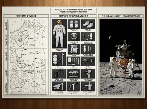 An expedition leader's planning board for [JOURNEY / MISSION] — [DESTINATION / E...