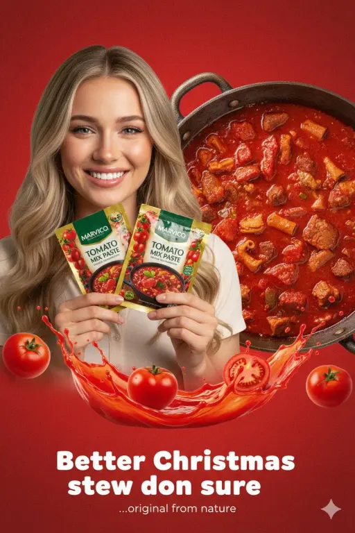 { "subject": { "primary": "Two foil sachets of Marvico Tomato Mix Paste seasonin...