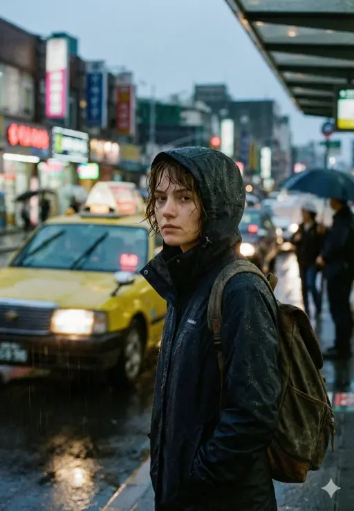 { "project_type": "cinematic_image", "title": "Rain Doesn’t Pause the City", "cr...