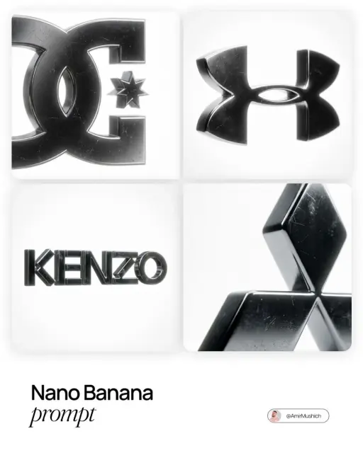 [BRAND NAME], il logo ufficiale del marchio reso rigorosamente come un oggetto 3...