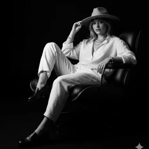 { "prompt": "Ritratto in studio in bianco e nero iperrealistico 8K catturato com...