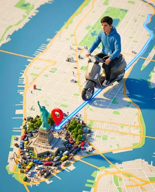Verticale 4:5 scena surreale 3D con un personaggio fotorealistico generato rigor...