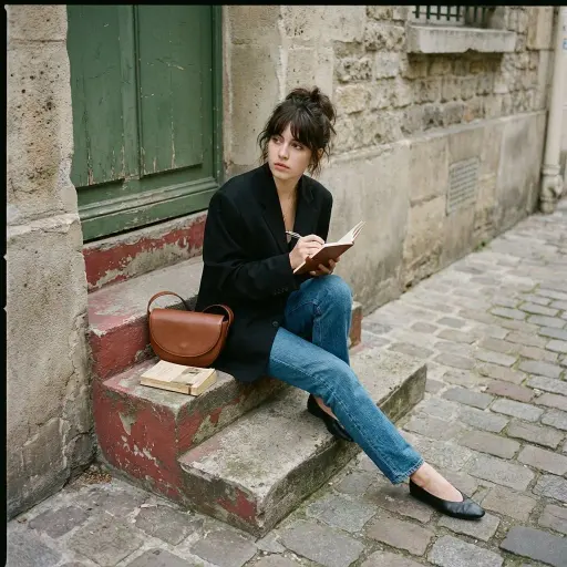 { "image_generation": { "subject": { "description": "giovane donna seduta su gra...