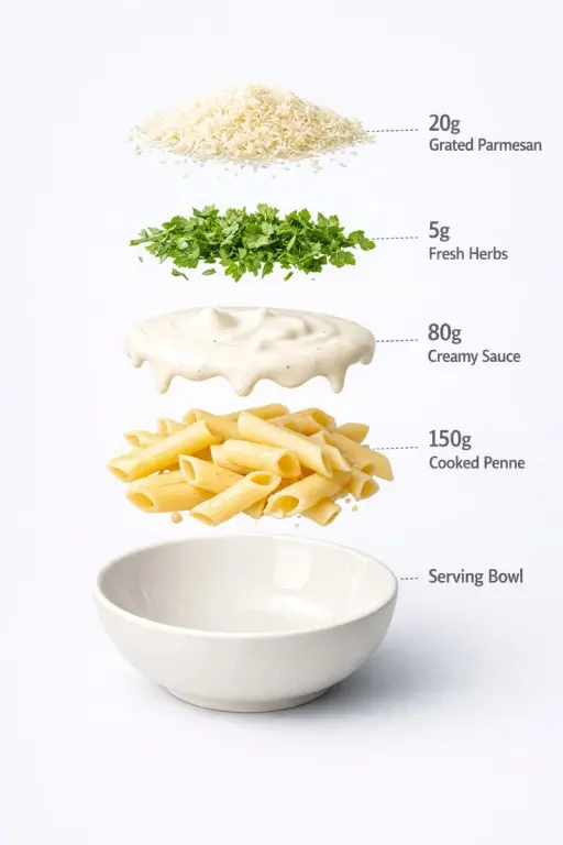 Ultra-realistica fotografia culinaria di una preparata salsa cremosa bianca con...