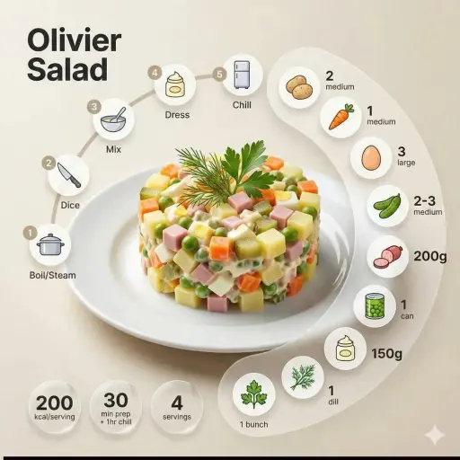 Infografica di ricetta moderna minimalista che presenta [DISH NAME], presentata...