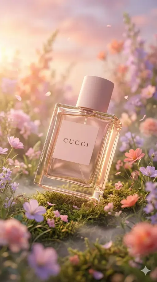 { "prompt": { "subject": "Hyperrealistisches Luxusparfüm-Produktfoto", "product"...