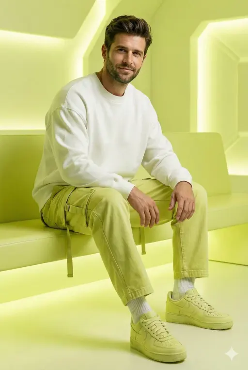 Ein junger Mann mit einem leichten Lächeln, sehen Sie das hochgeladene Bild als...
