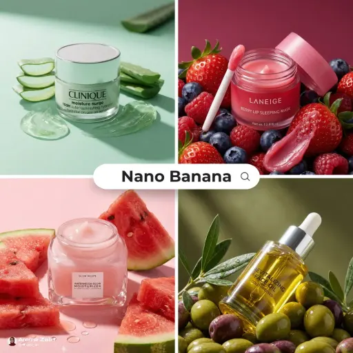 [product], Premium-Hautpflegeprodukt-Werbung, das Produkt direkt auf und umgeben...