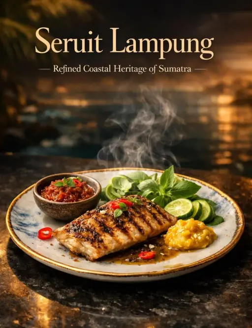 Luxuriöse kinematografische Lebensmittelfotografie von traditionellem indonesisc...