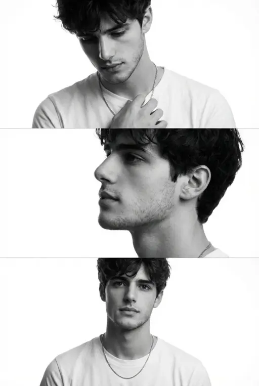 Preserve the face, proportions, and external features of the model as in the ref...