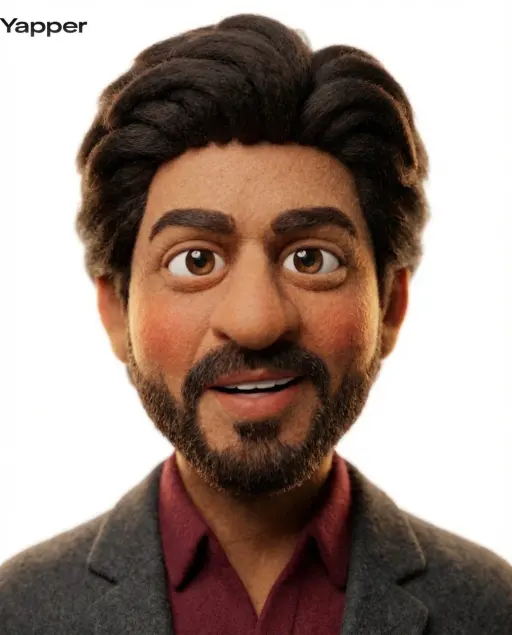 Transform the uploaded image into a stylized 3D claymation character. Soft felt...