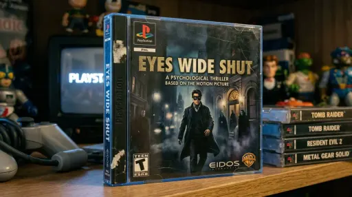 playstation 1 game case with a movie tie-in game that seems like a real game you...