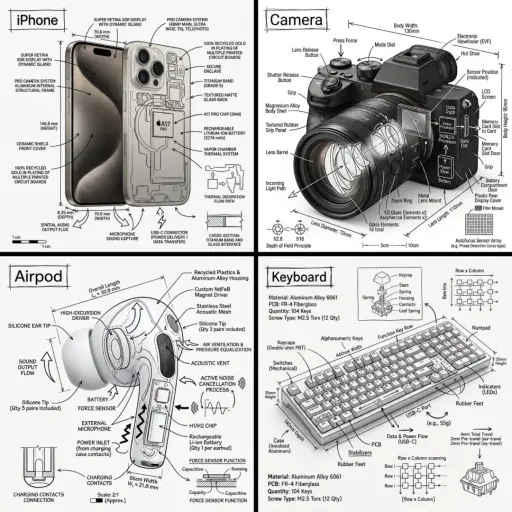 Create an infographic image of [OBJECT], combining a realistic photograph or pho...