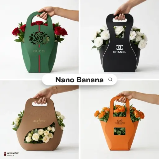 Minimalistisches, markengebundenes Blumenverpackungsdesign für [brand], umweltfr...