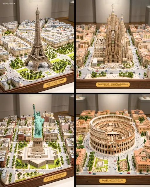 Diorama architettonico in miniatura su larga scala ultra-dettagliato del [LANDMA...