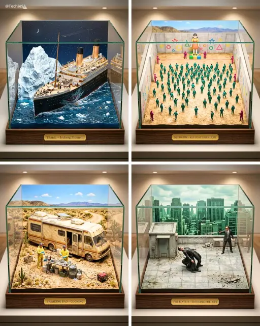 Ultradettagliato diorama in miniatura su larga scala della [ICONIC SCENE] tratta...