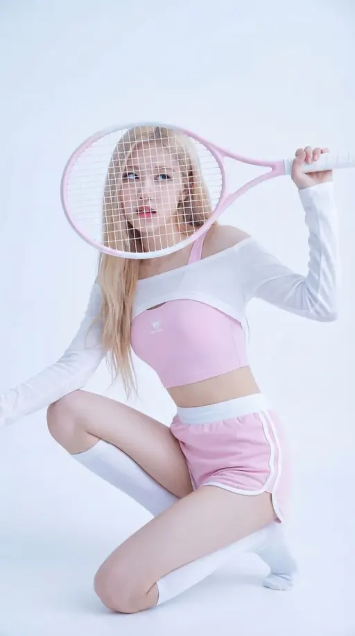 { "prompt": "Photorealistic studio portrait of Rosé (Park Chae-young), a beautif...