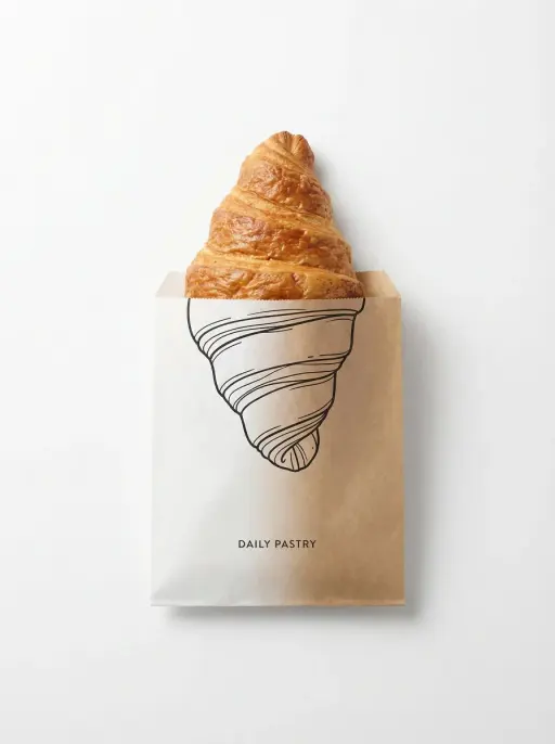 minimal studio shot on pure white background, real [Food Name] emerging from a p...