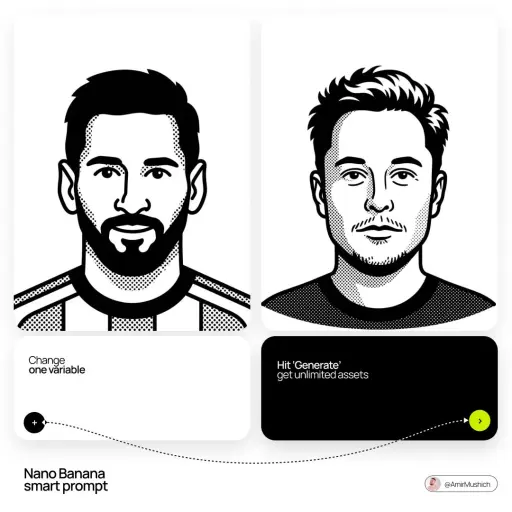A minimalist, black-and-white flat vector illustration portrait of [NAME], rende...