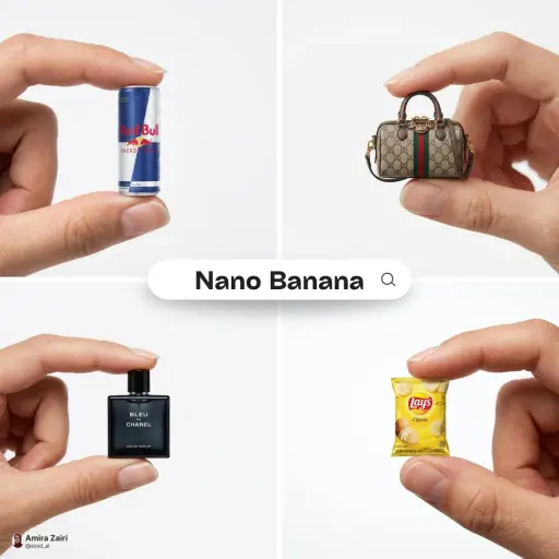 A high-resolution advertising photograph of a realistic, miniature product in th...