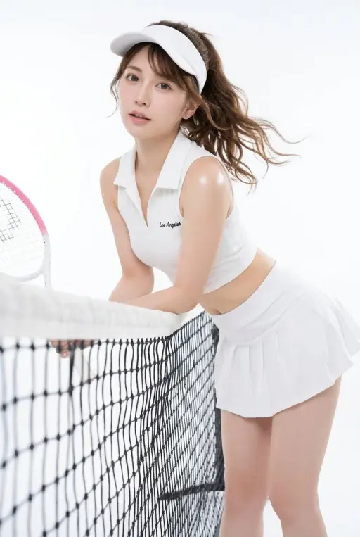 { "subject": { "description": "Young woman, athletic gravure idol aesthetic.", "...