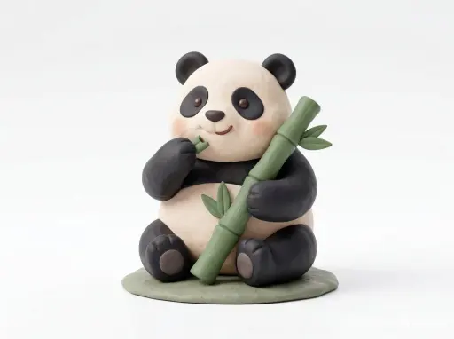 Cute 3D render of a [subject], matte surface, kneaded clay icon style, simple st...