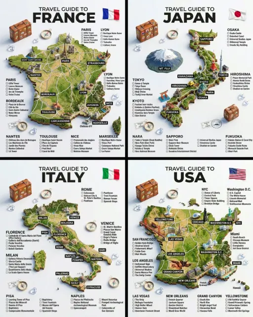 A hyper-realistic 3D travel guide infographic poster for [COUNTRY]. The country...