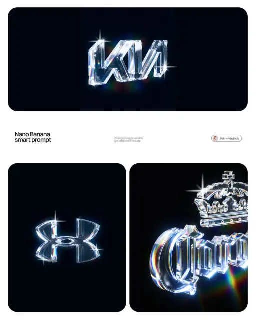 [BRAND NAME] Act as a CGI Optical Physicist and 3D Type Sculptor creating a hero...
