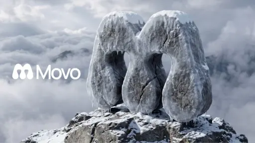 A hyper-realistic 3D render of a flat logo sculpted as a massive, frosted stone...
