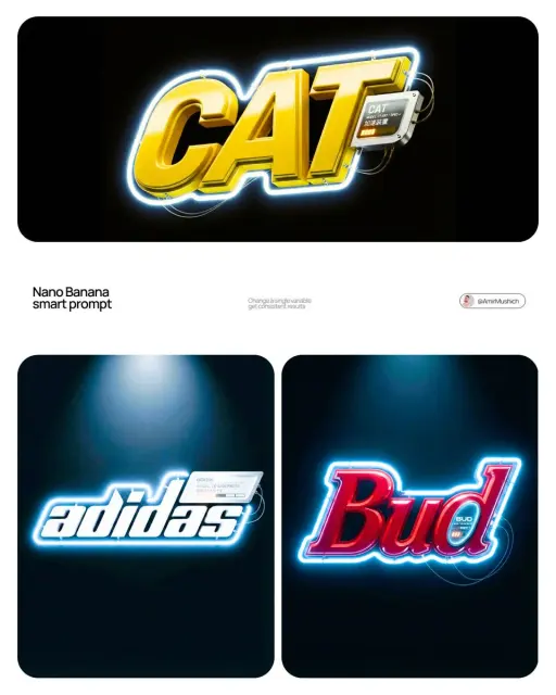 [BRAND NAME] | [COLOR] Act as a 3D Motion Graphics Director and CGI Type Artist...