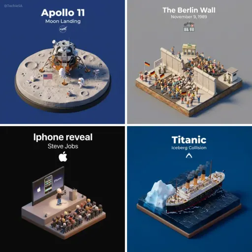 Present a clear, 45° top-down isometric miniature 3D cartoon scene of the histor...