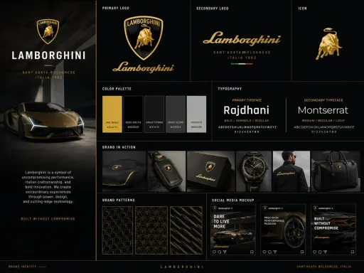 Create a premium brand kit board for [BRAND NAME], presented like a professional...