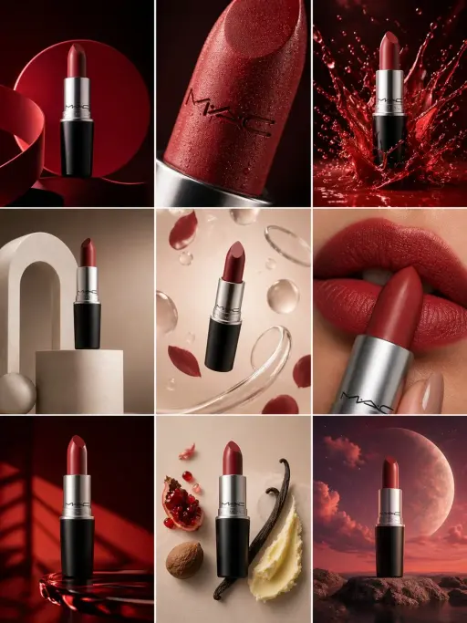 Create a 3×3 grid in 3:4 aspect ratio for a high-end commercial marketing campai...
