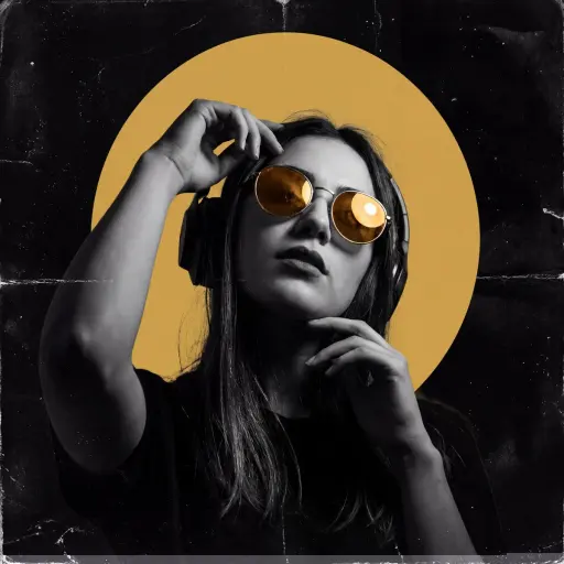 Create a dark, high‑contrast poster with a moody, underground club aesthetic. Th...