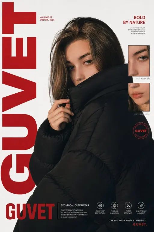 { "items": [ { "prompt": "Un audace poster editoriale di moda con una giovane mo...