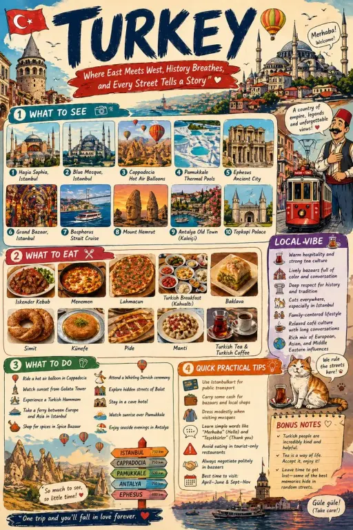 Crea una guida di viaggio dettagliata e altamente coinvolgente in stile infograf...