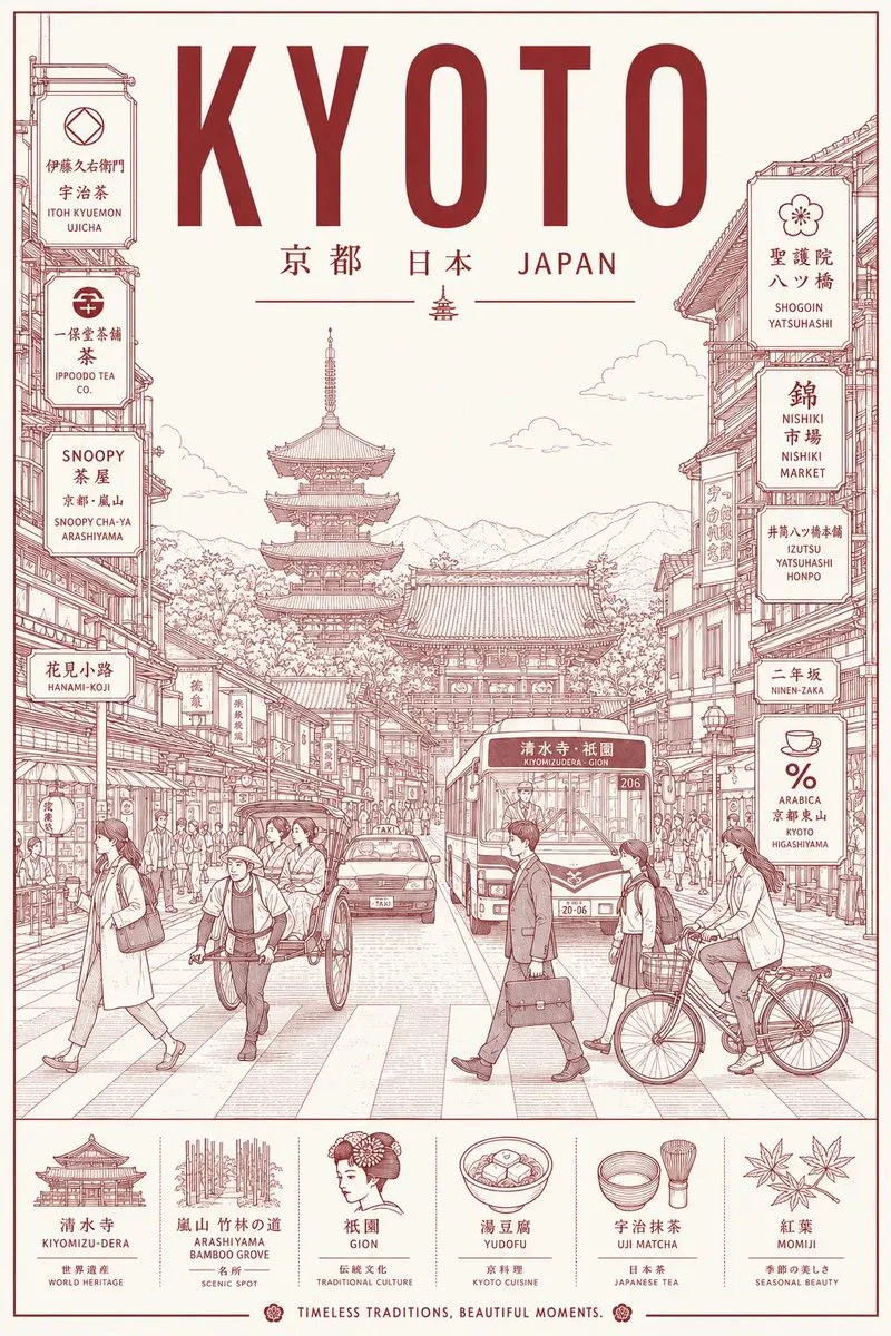 GPT Image 2 旅行插画海报生成案例
